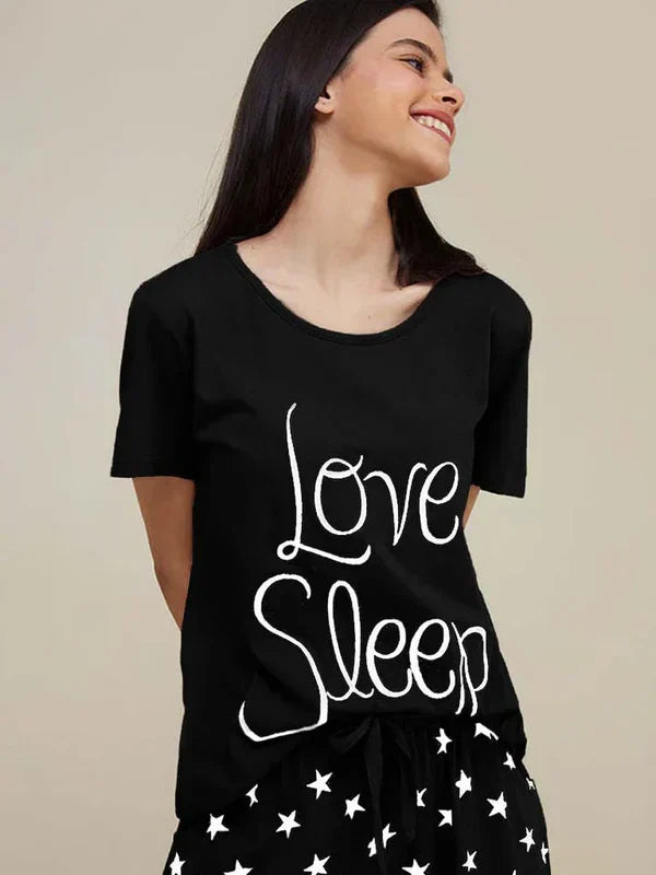 Black Love Sleep Printed